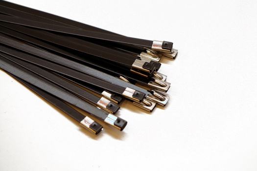 Стяжки кабельные стальные с покрытием СКС-П, W2 (нержавеющие, AISI 304)