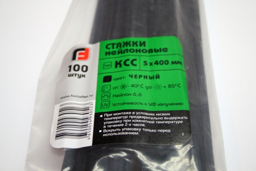 Кабельная стяжка КСС 5х400 черная
